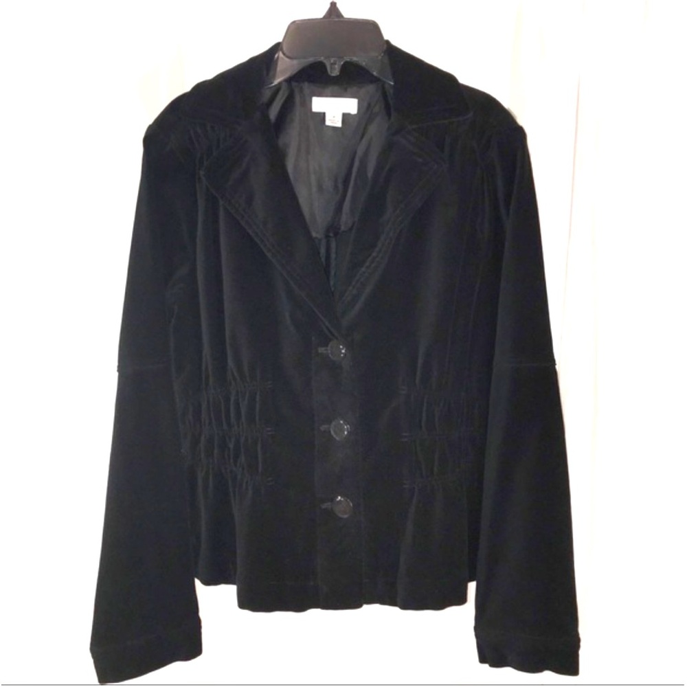 Vintage Joan Rivers, Black velvet jacket, size medium